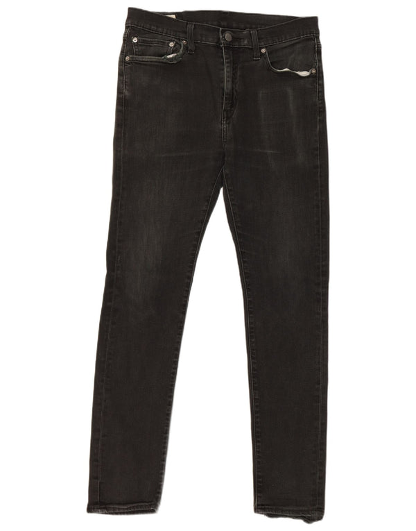 Мужские узкие джинсы Levi's W32 L32, черный хлопок