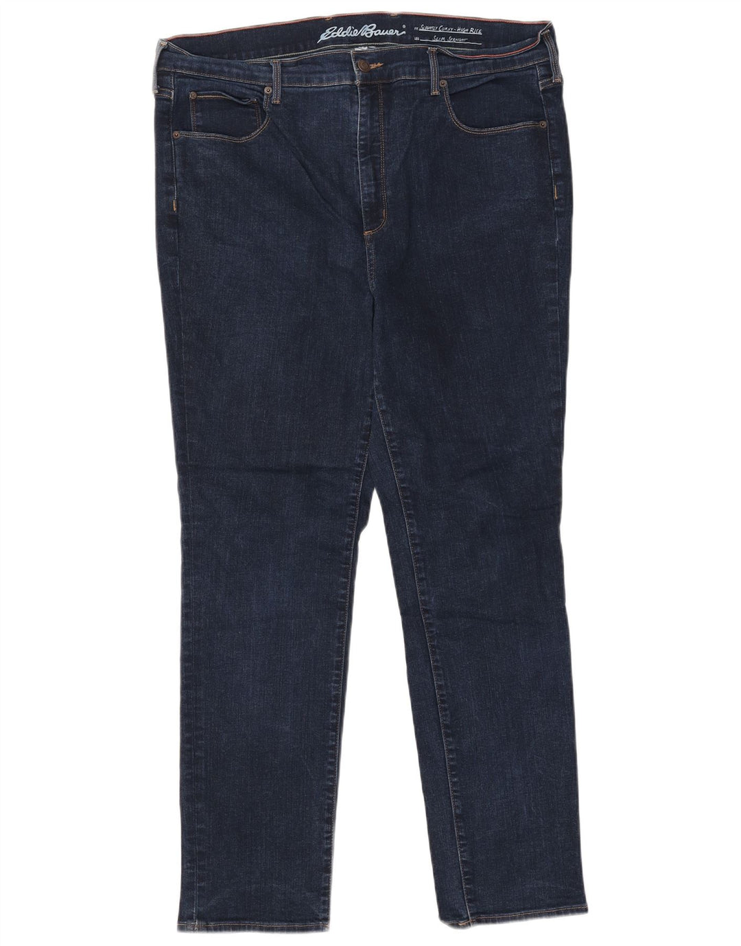 Женские прямые джинсы Eddie Bauer с высокой посадкой США 20 3XL W40 L30 Темно-синие