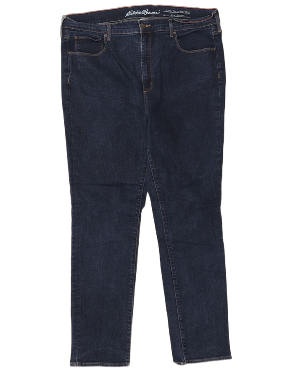 Женские прямые джинсы Eddie Bauer с высокой посадкой США 20 3XL W40 L30 Темно-синие