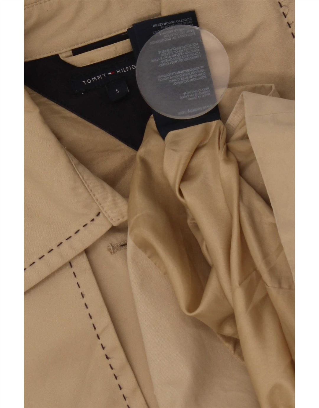 Женская куртка в стиле милитари Tommy Hilfiger UK 10, маленькая, бежевый, хлопок