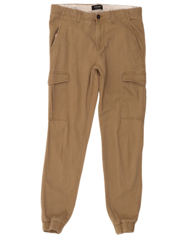Мужские брюки-карго Jack & Jones Marco Slim W34 L31, бежевый хлопок