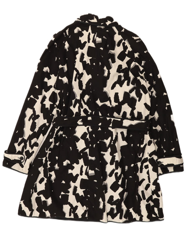 HOBBS Женское двустороннее пальто с абстрактным узором UK 16, большое черное