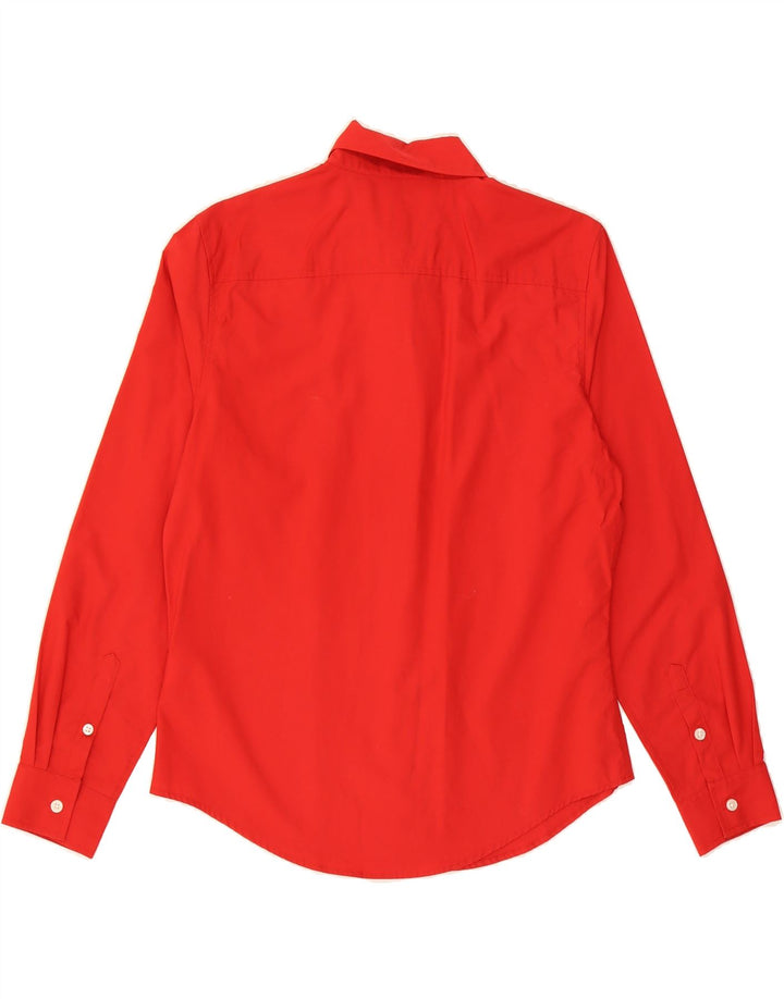 TOMMY HILFIGER Womens Shirt US 8 Medium Red Cotton Vintage Tommy Hilfiger and Second-Hand Tommy Hilfiger from Messina Hembry 