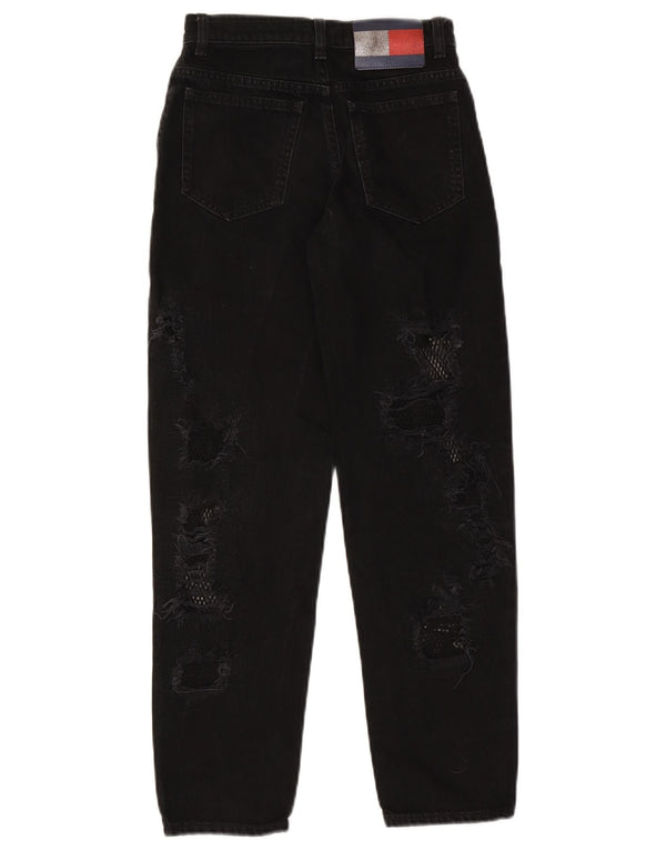 Женские зауженные джинсы TOMMY HILFIGER США 2 XS W25 L26 черные