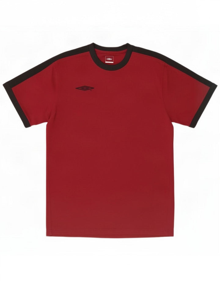 Umbro Мужская футболка с рисунком Верх большой красный полиэстер с цветными блоками