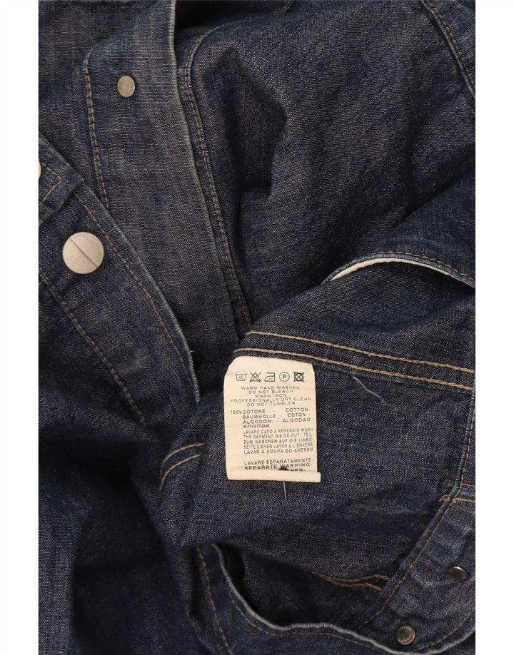 Мужская джинсовая куртка Trussardi Jeans UK 40, большая синяя, хлопок