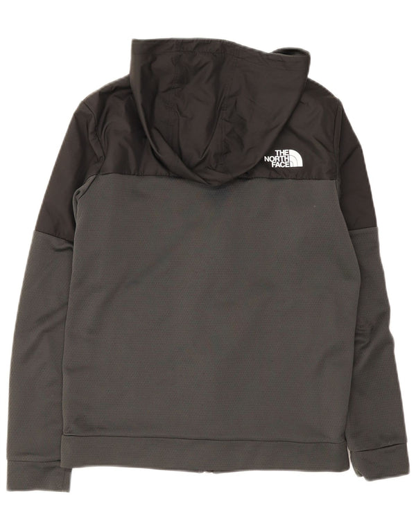 Свитер с капюшоном на молнии для мальчиков The North Face, 14–15 лет, размер XL, серый с цветными блоками