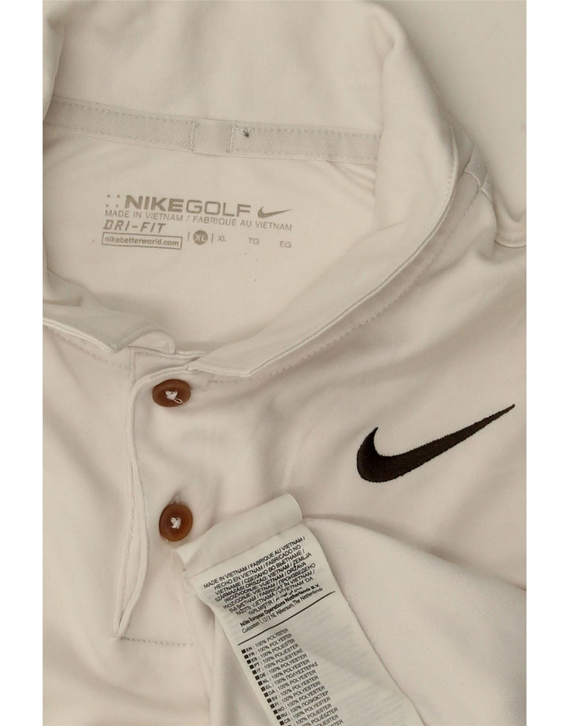 NIKE Womens Dri Fit Polo Shirt UK 18 XL White Polyester Vintage Nike and Second-Hand Nike from Messina Hembry 