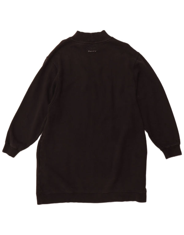 Женский свитер-джемпер с рисунком SUPERDRY, Великобритания 14, большой черный хлопок