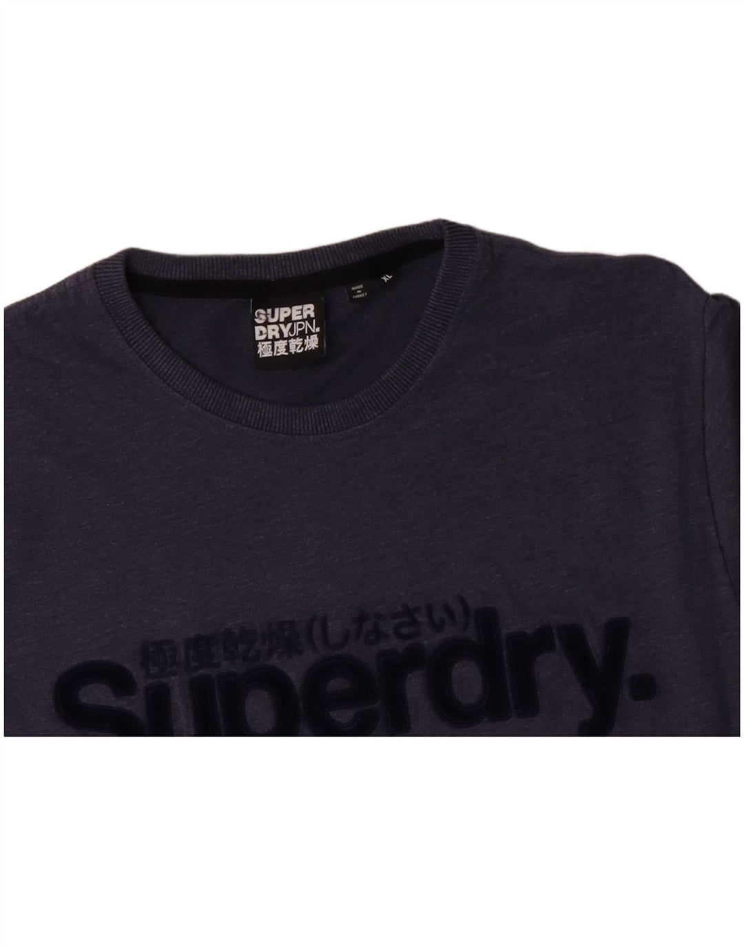 SUPERDRY Мужская футболка с рисунком Top XL Синий Хлопок