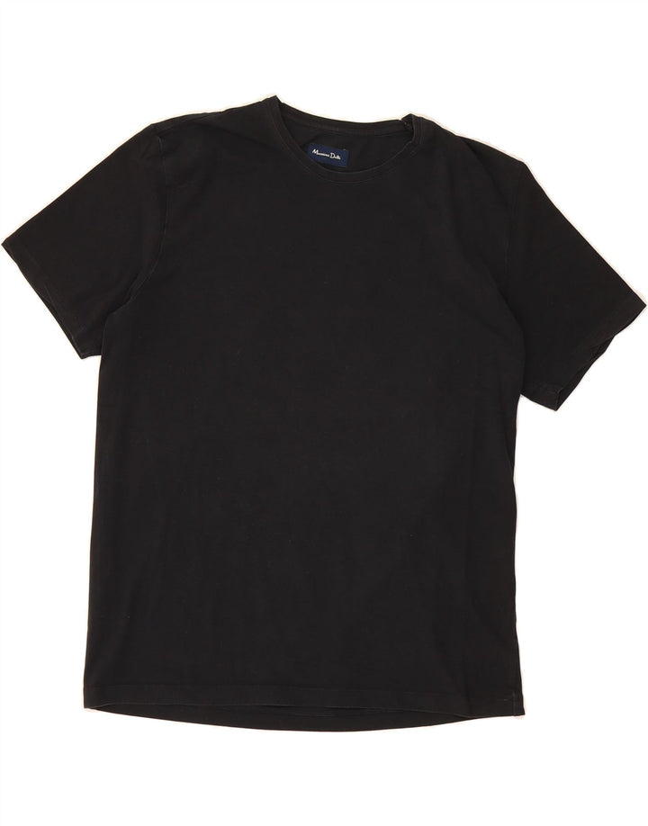 MASSIMO DUTTI Mens T-Shirt Top XL Black Cotton Vintage Massimo Dutti and Second-Hand Massimo Dutti from Messina Hembry 