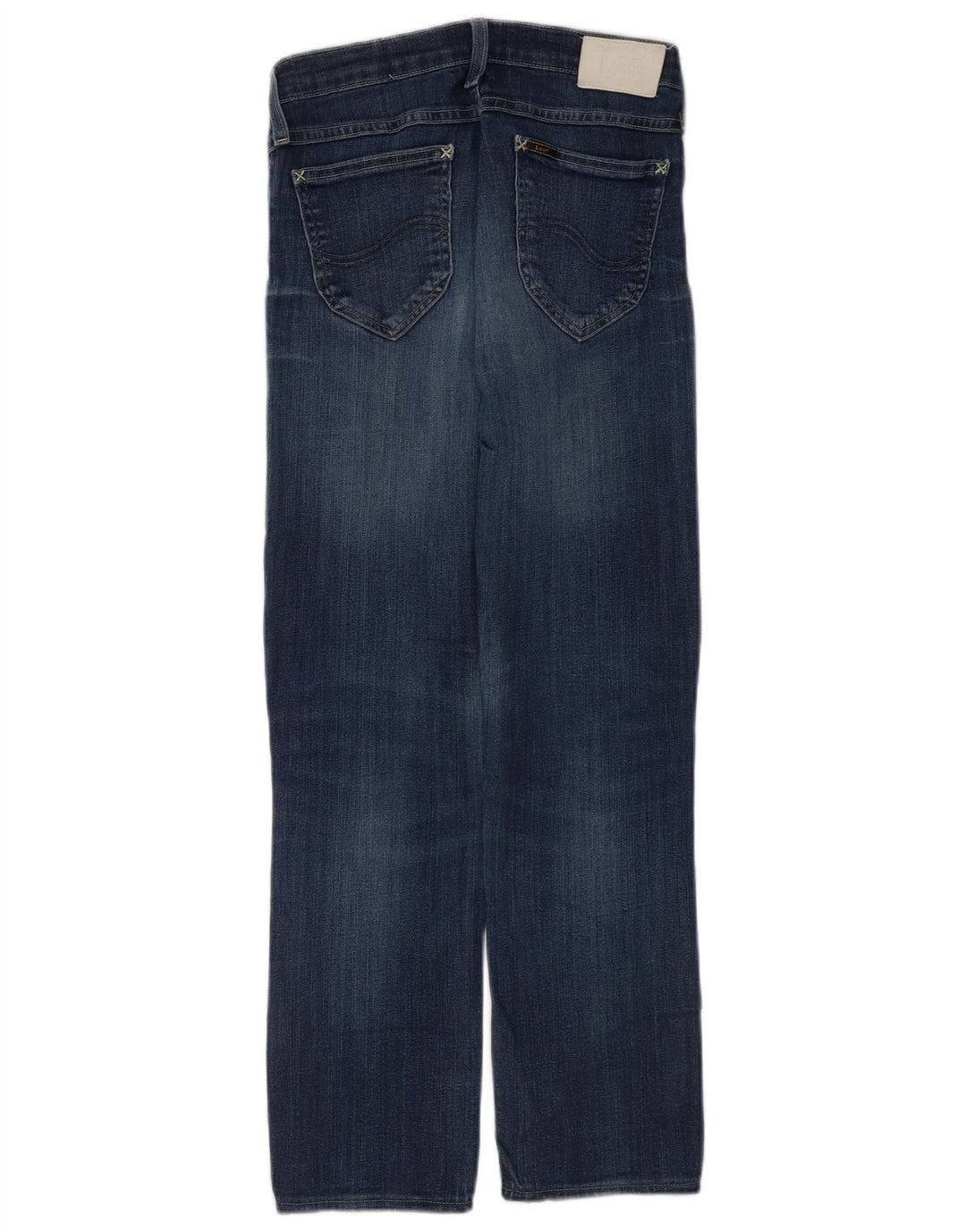 Женские потертые прямые джинсы Lee Jade W29 L28, синий хлопок