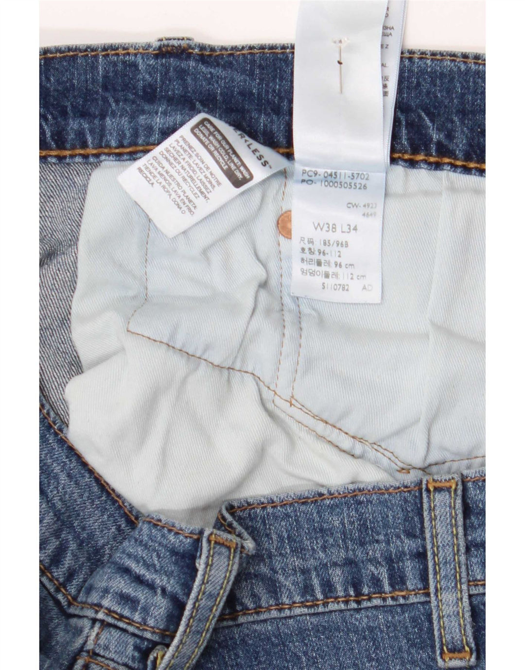 Мужские джинсы Levi's Slim 511 W38 L34 синие, хлопок