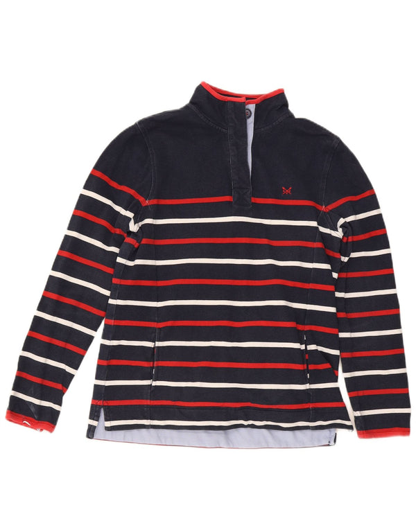Женский джемпер-свитшот Crew Clothing UK 12, средний темно-синий в полоску