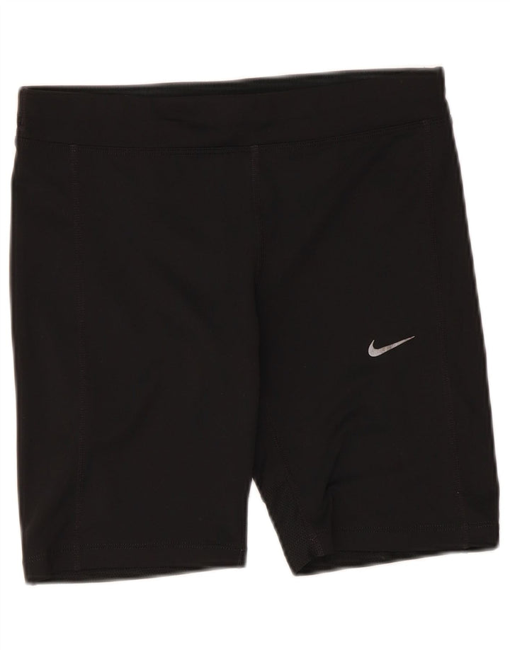 Женские спортивные шорты Nike Dri Fit UK 10, маленькие черные из полиэстера
