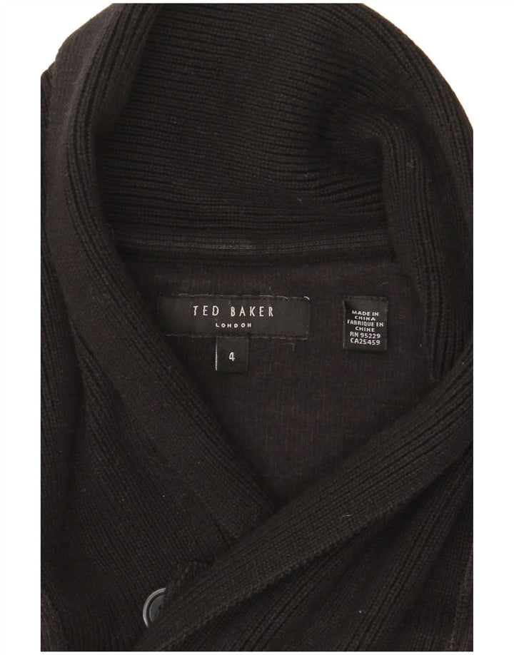 Мужской джемпер с отложным воротником Ted Baker, размер 4, большой черный