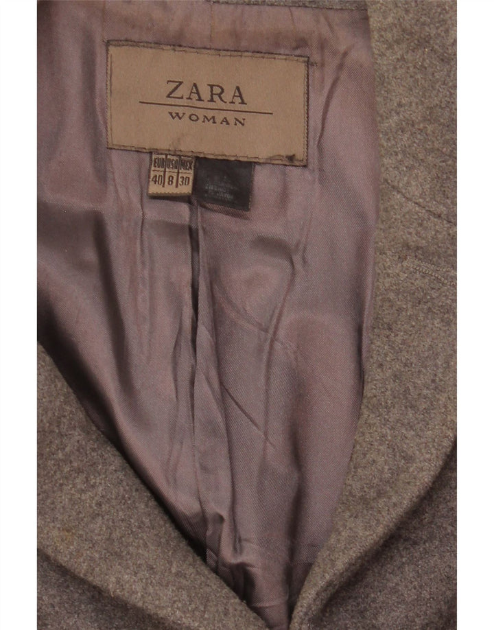 Женское пальто Zara EU 40 среднего серого цвета