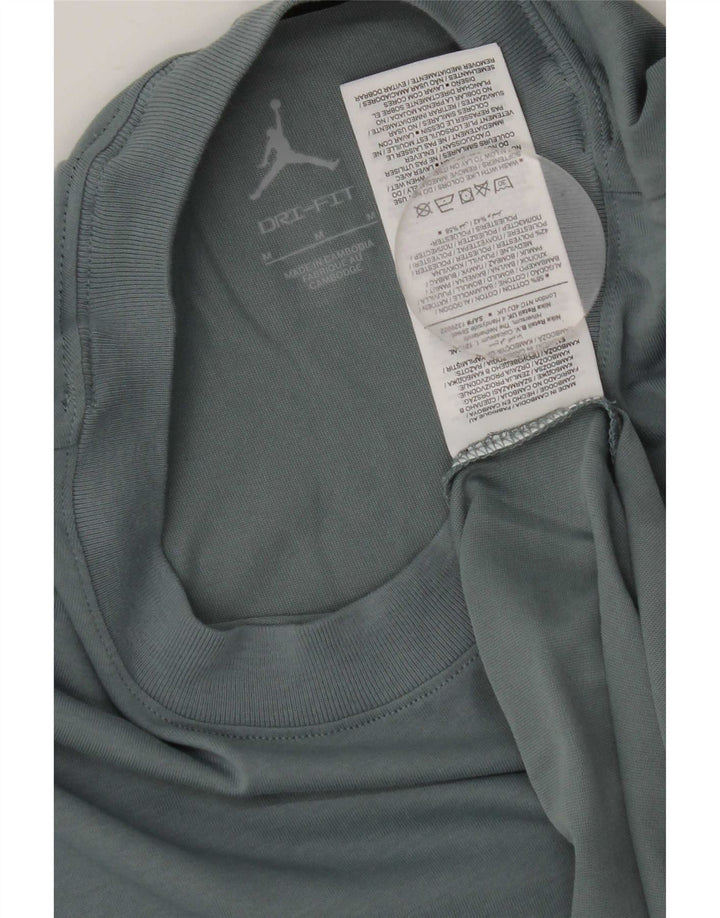 Мужская футболка Jordan Dri Fit, хлопковый топ среднего серого цвета