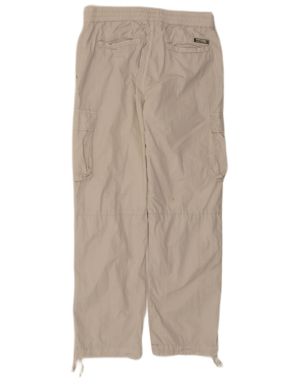 Женские прямые брюки карго Zara Medium W31 L29, бежевый хлопок
