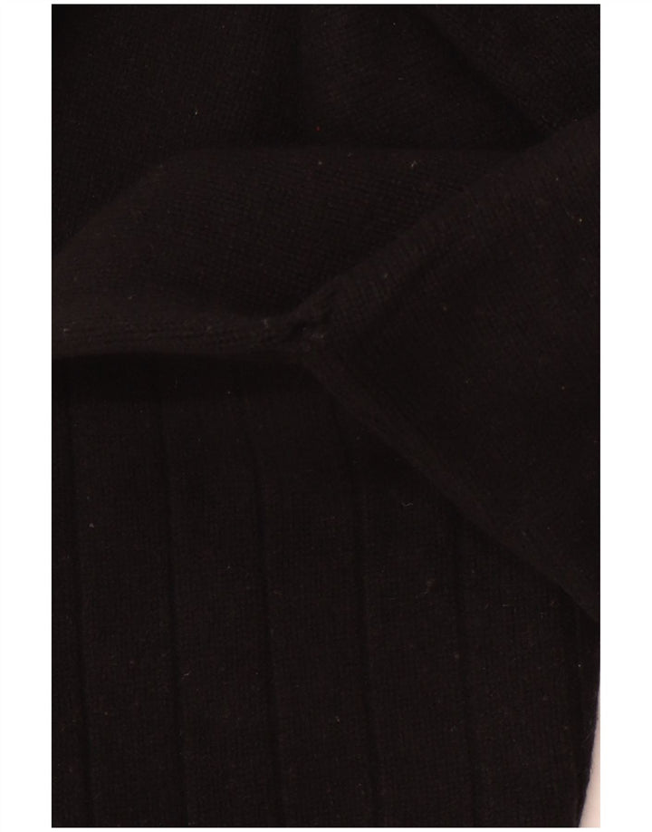 Женский свитер LEVI'S с высоким воротником, Великобритания 10, маленький, из овечьей шерсти в черную полоску