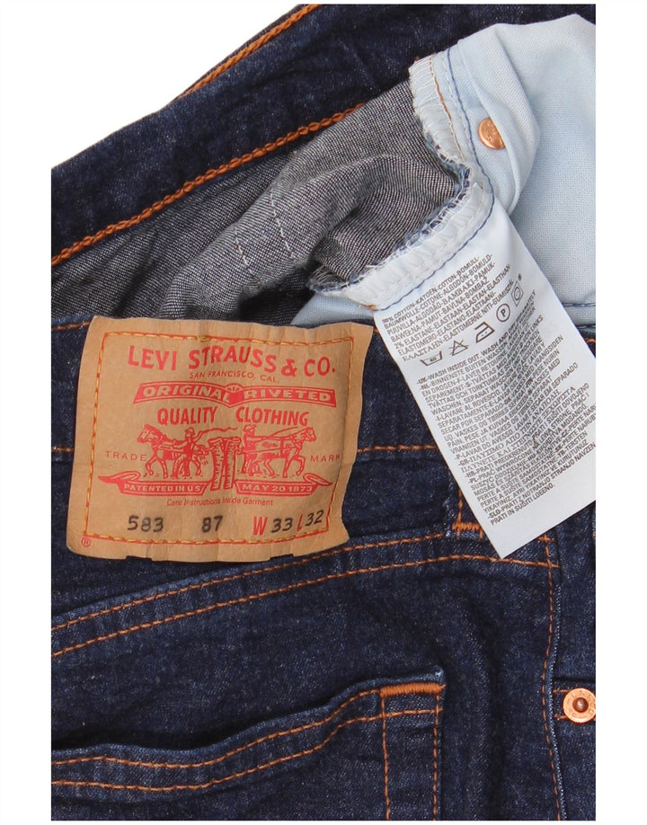 Мужские прямые джинсы Levi's 583 W33 L32 темно-синие, хлопок