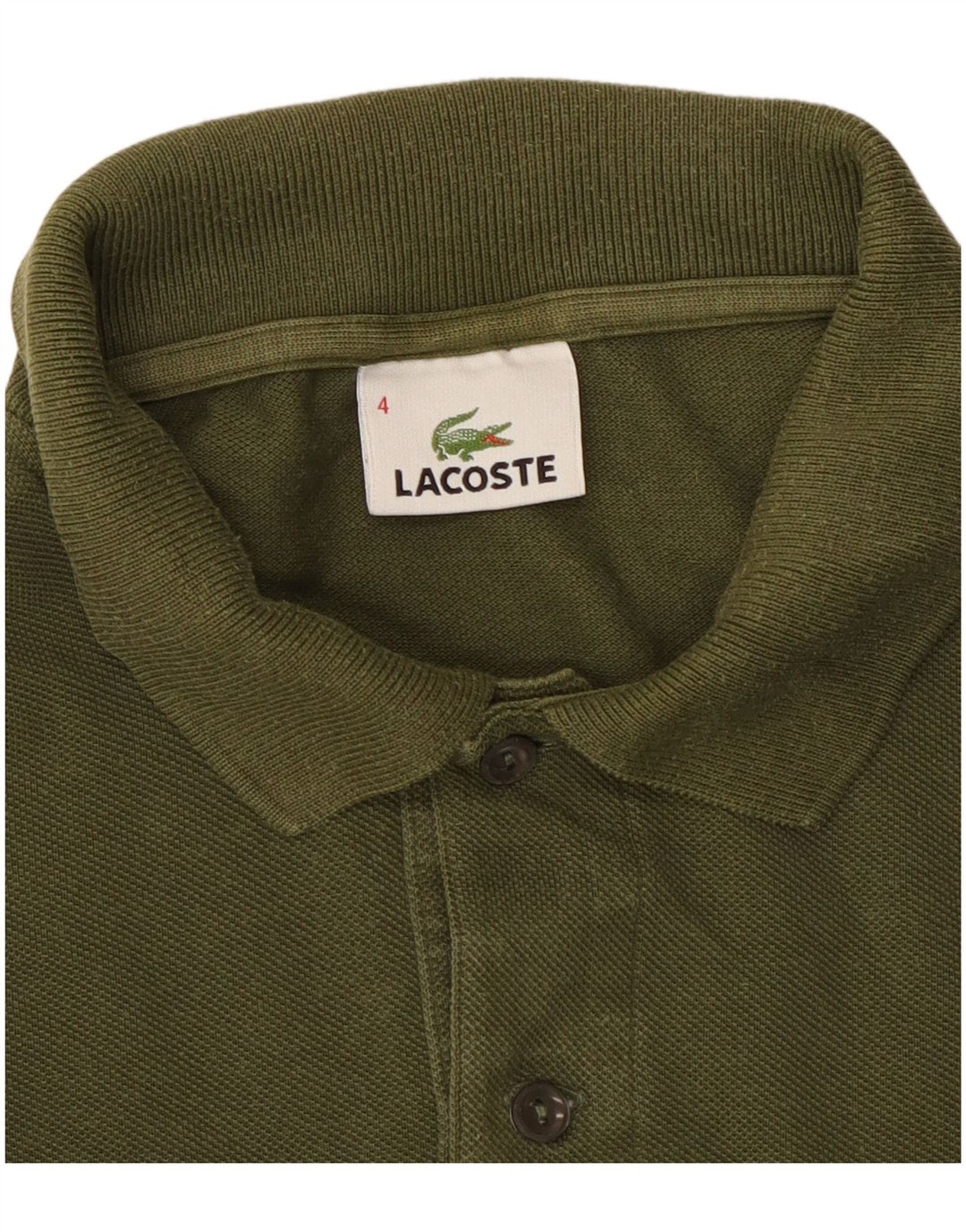 Мужская рубашка-поло Lacoste, размер 4, средний хаки
