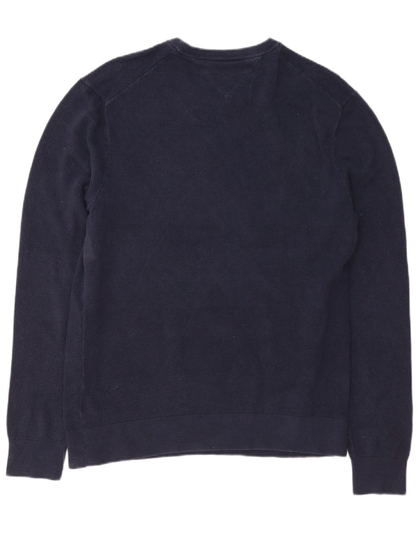 Мужской джемпер с круглым вырезом Tommy Hilfiger XL, темно-синий, хлопок