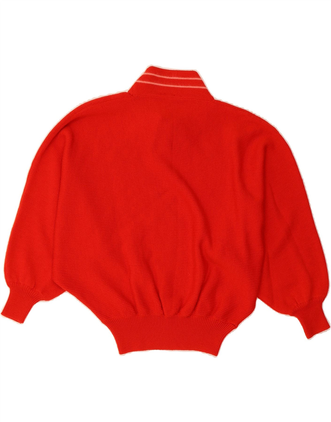 VINTAGE Womens Turtle Neck Jumper Sweater UK 16 Large Red Argyle/Diamond Vintage Vintage and Second-Hand Vintage from Messina Hembry 
