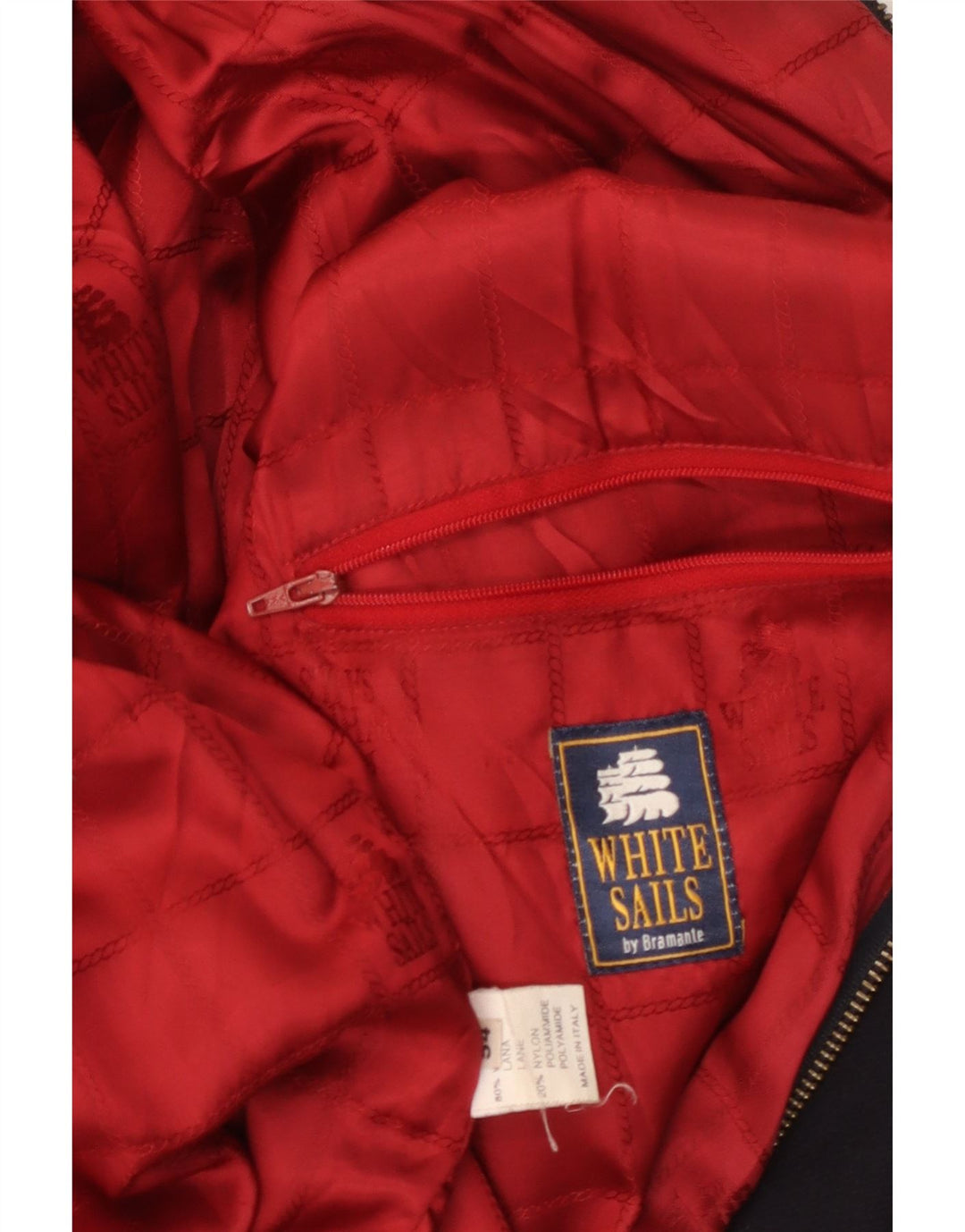 Мужской бомбер WHITE SAILS IT 54 2XL Темно-синий, шерсть