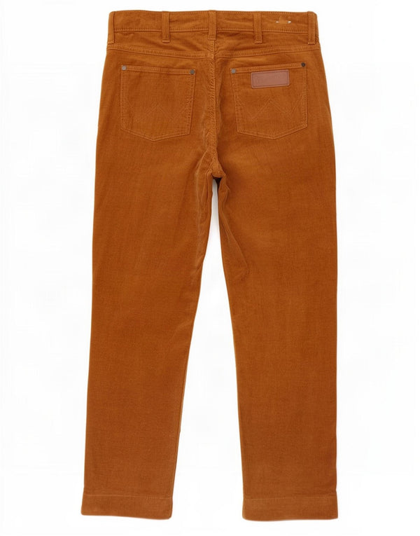 Мужские прямые вельветовые брюки Wrangler W30 L27, коричневые, хлопковые
