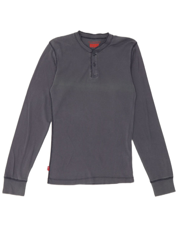 Мужской топ Levi's с длинным рукавом, средний темно-синий, хлопок