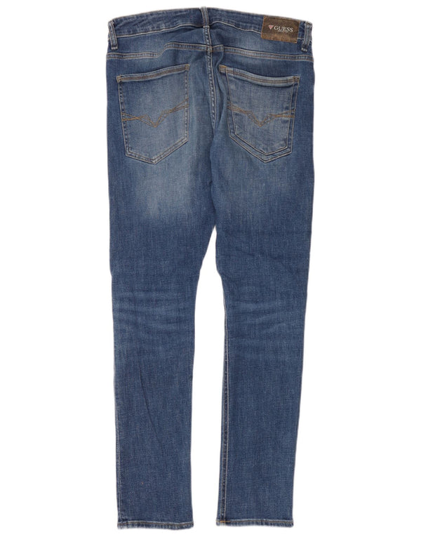 Мужские джинсы суперскинни Guess W32 L32 синие, хлопок