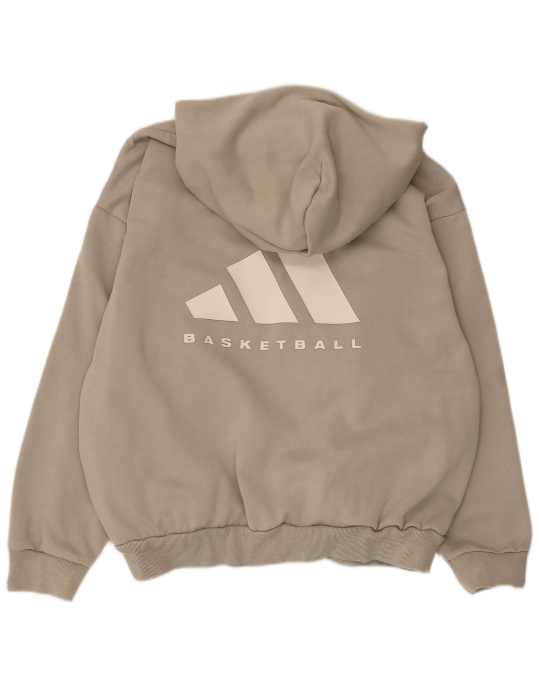 Мужской джемпер с капюшоном Adidas Oversized с рисунком, маленький бежевый
