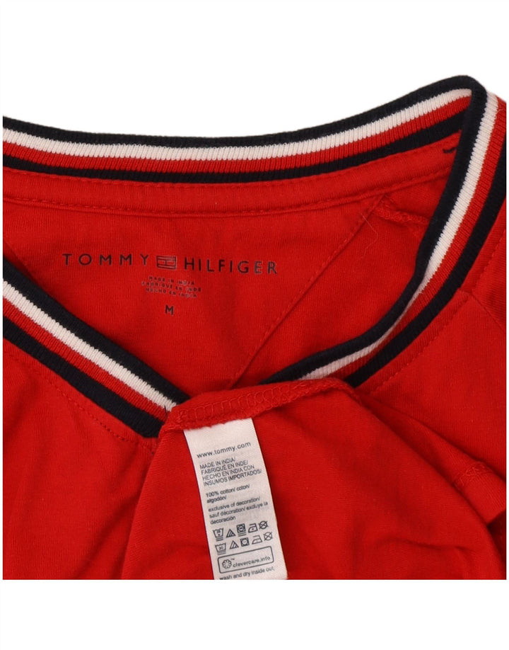 Tommy Hilfiger Мужская футболка из хлопка среднего красного цвета