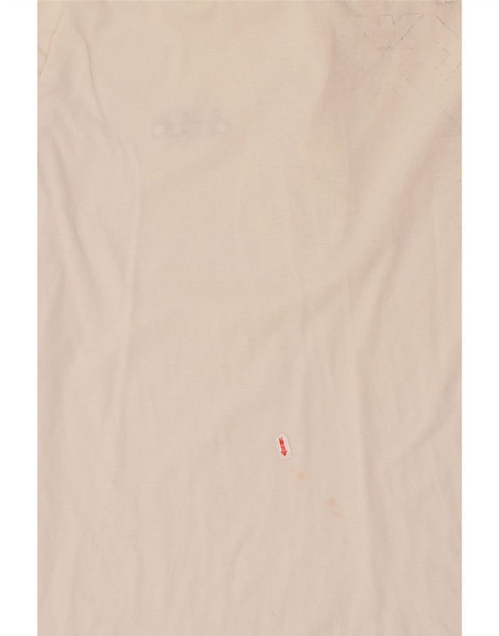 DIADORA Mens Abstract Pattern Graphic Polo Shirt Large White Cotton Vintage Diadora and Second-Hand Diadora from Messina Hembry 
