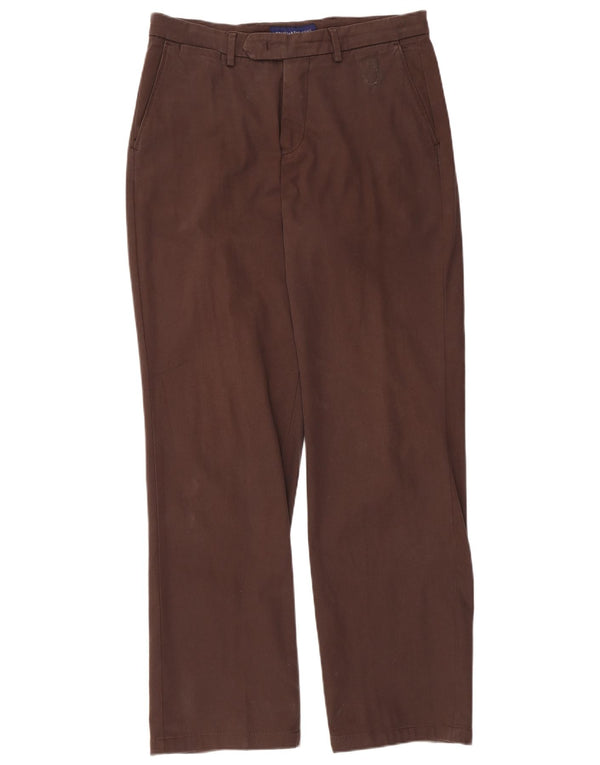 Trussardi Мужские прямые костюмные брюки IT 50 Large W32 L31 Коричневые хлопковые