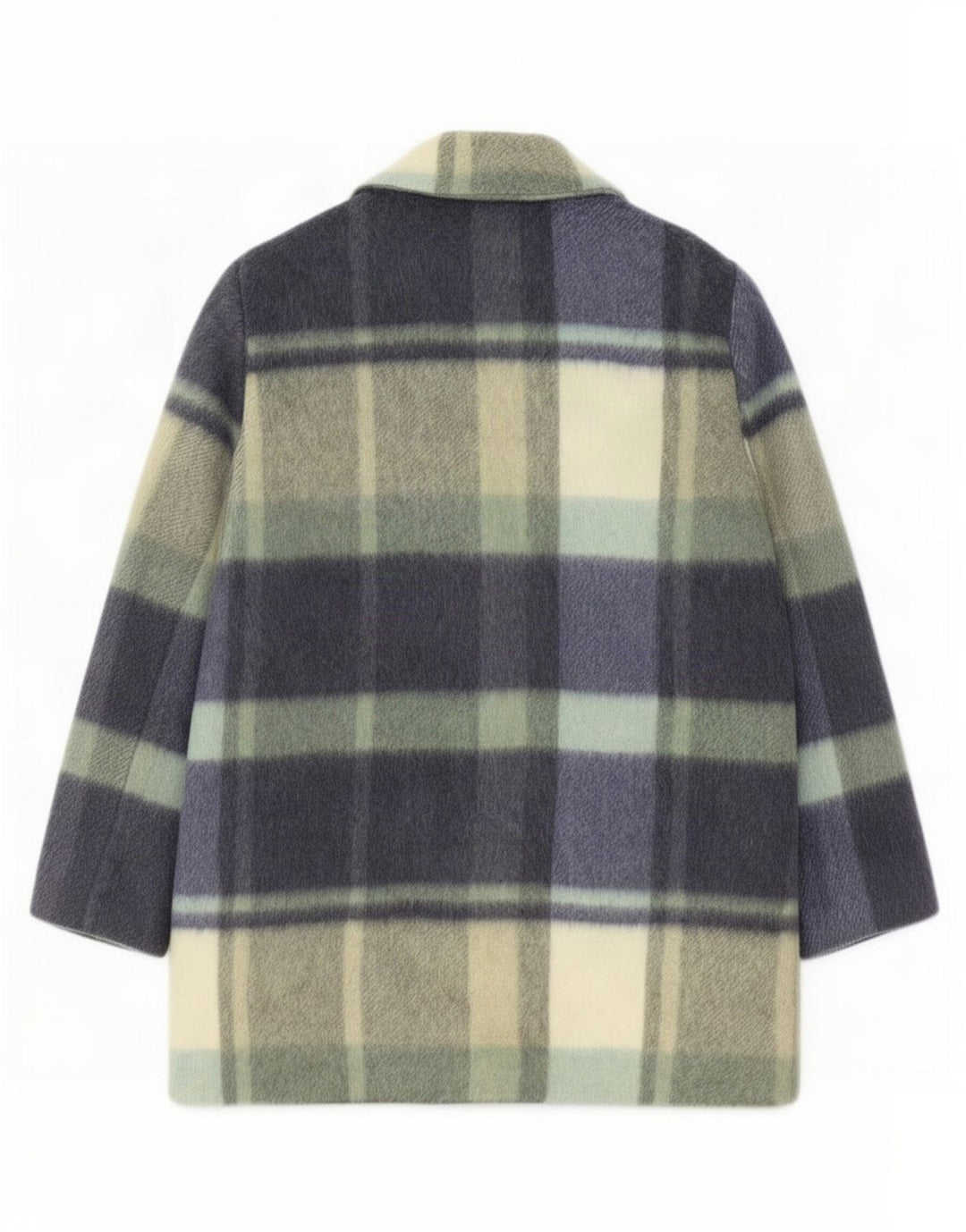 Женское оверсайз-открытое пальто Benetton UK 10, маленькая разноцветная клетка