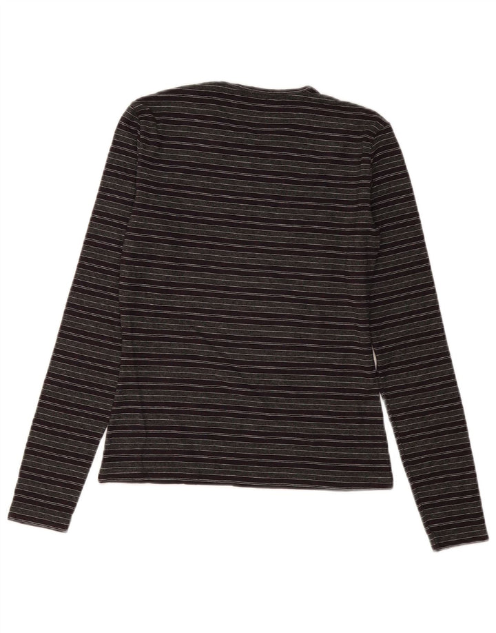 Женский топ BENETTON с длинным рукавом UK 8, маленький серый в полоску