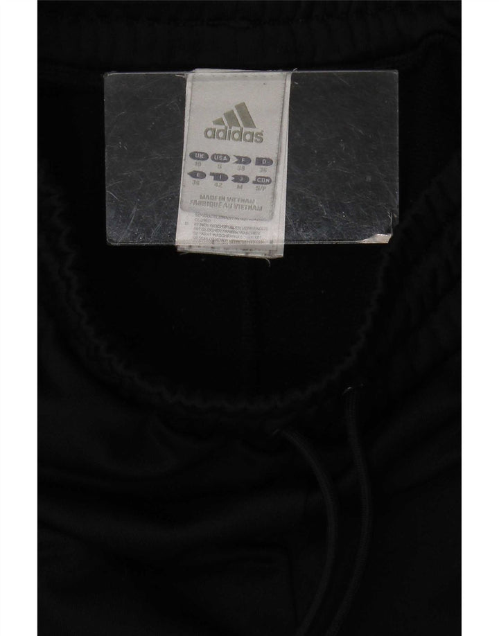 Женские спортивные брюки Adidas UK 10, маленькие черные из полиэстера