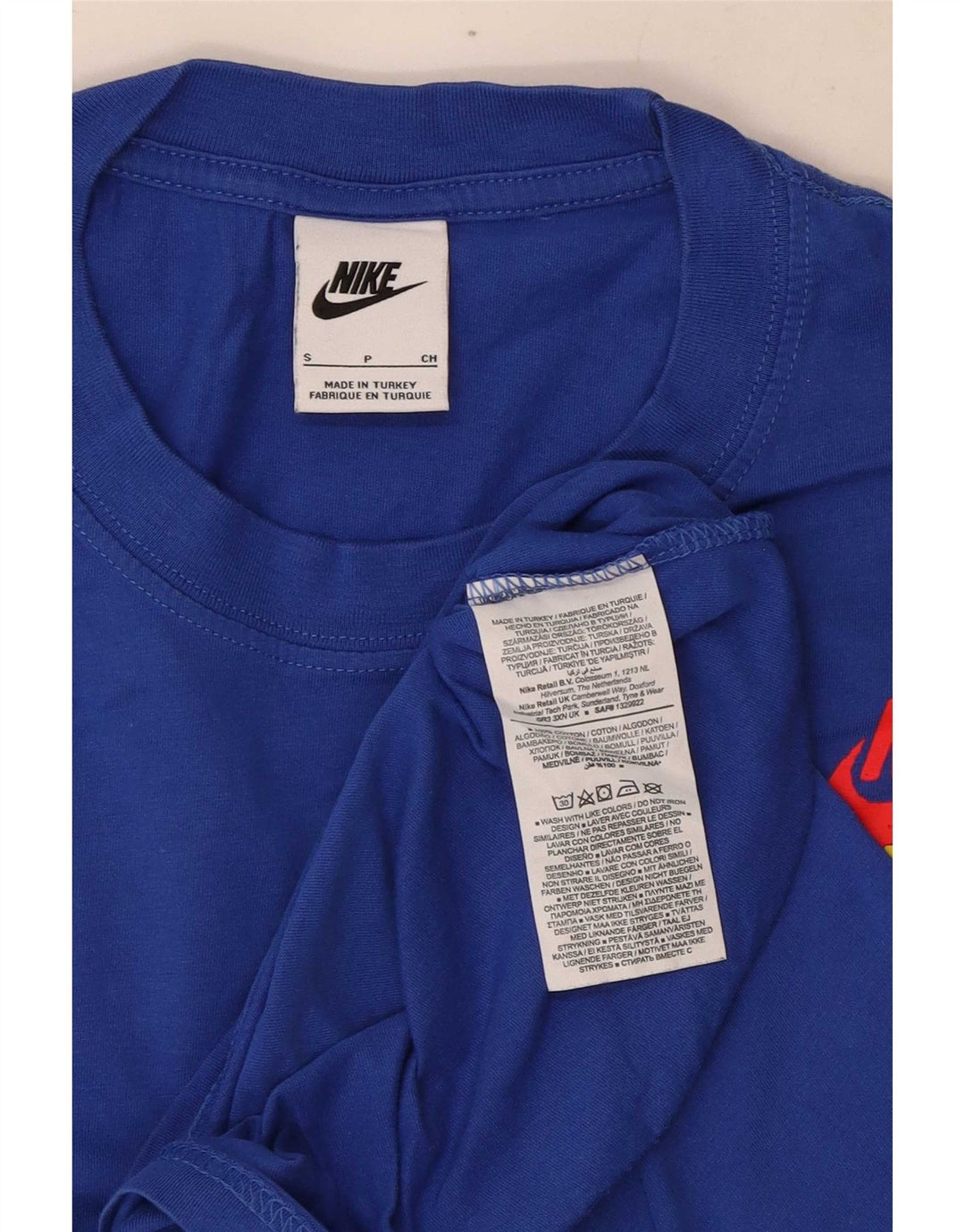 Мужская футболка с рисунком Nike, маленький синий хлопок