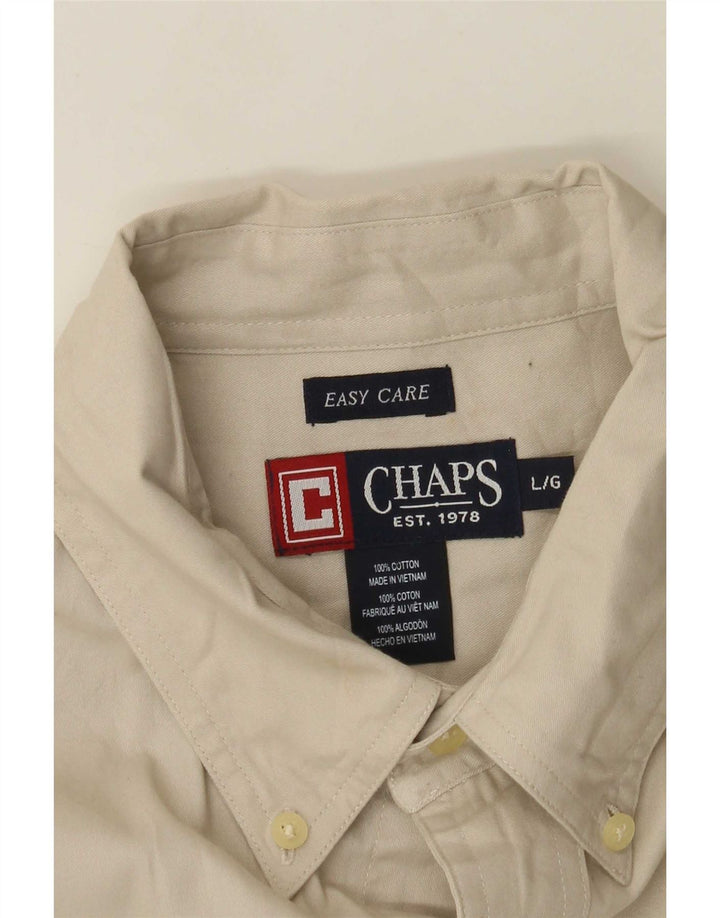 Мужская рубашка Chaps Easy Care, большой размер, бежевый хлопок