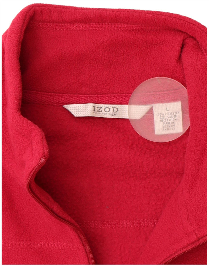 Женская флисовая куртка Izod UK 16, большой розовый полиэстер