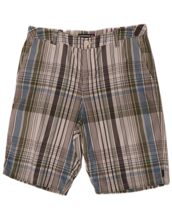 Мужские шорты чинос Quiksilver W34, хлопок, большая разноцветная клетка