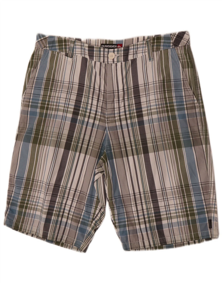 Мужские шорты чинос Quiksilver W34, хлопок, большая разноцветная клетка