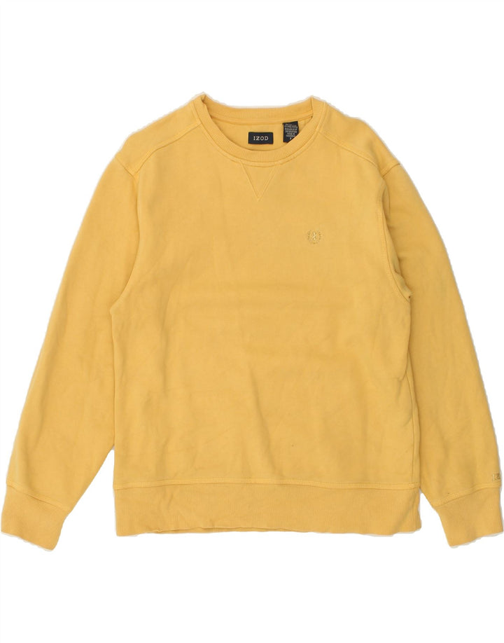 IZOD Mens Sweatshirt Jumper Small Yellow Cotton Vintage Izod and Second-Hand Izod from Messina Hembry 