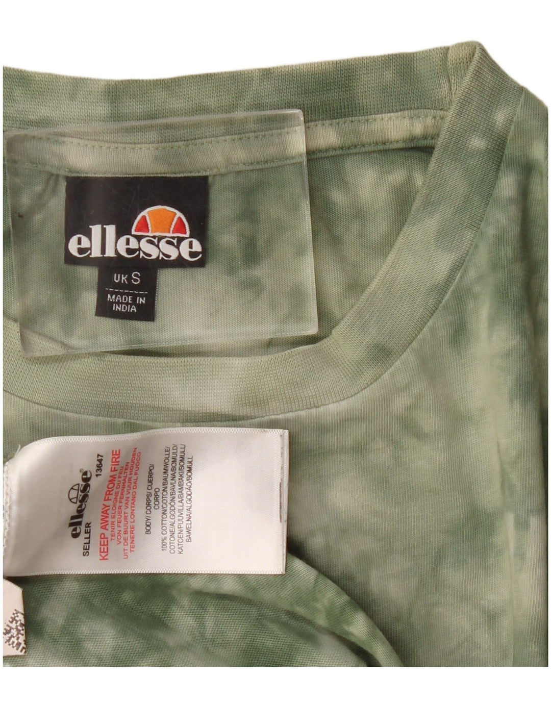 Мужская футболка Ellesse Top Small Khaki Tie Dye Cotton