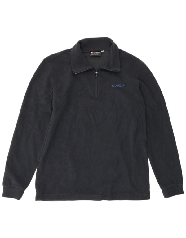 LOTTO Мужской флисовый джемпер с воротником на молнии, большой размер, темно-синий, полиэстер