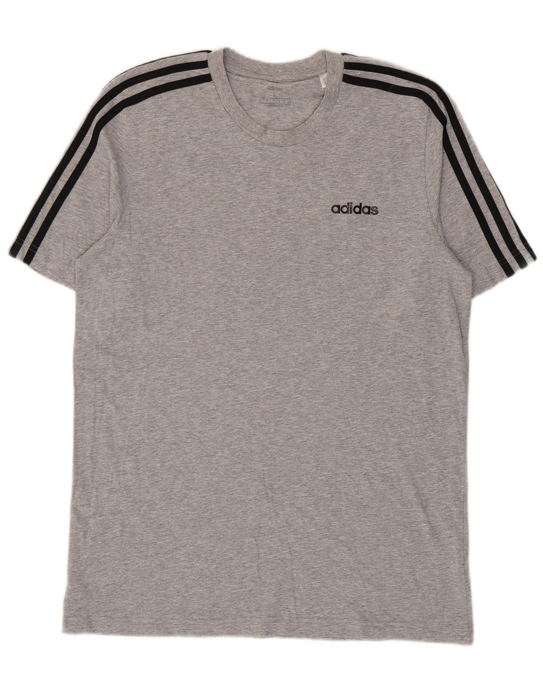 Мужская футболка Adidas Top большого размера из хлопка с крапинками серого цвета