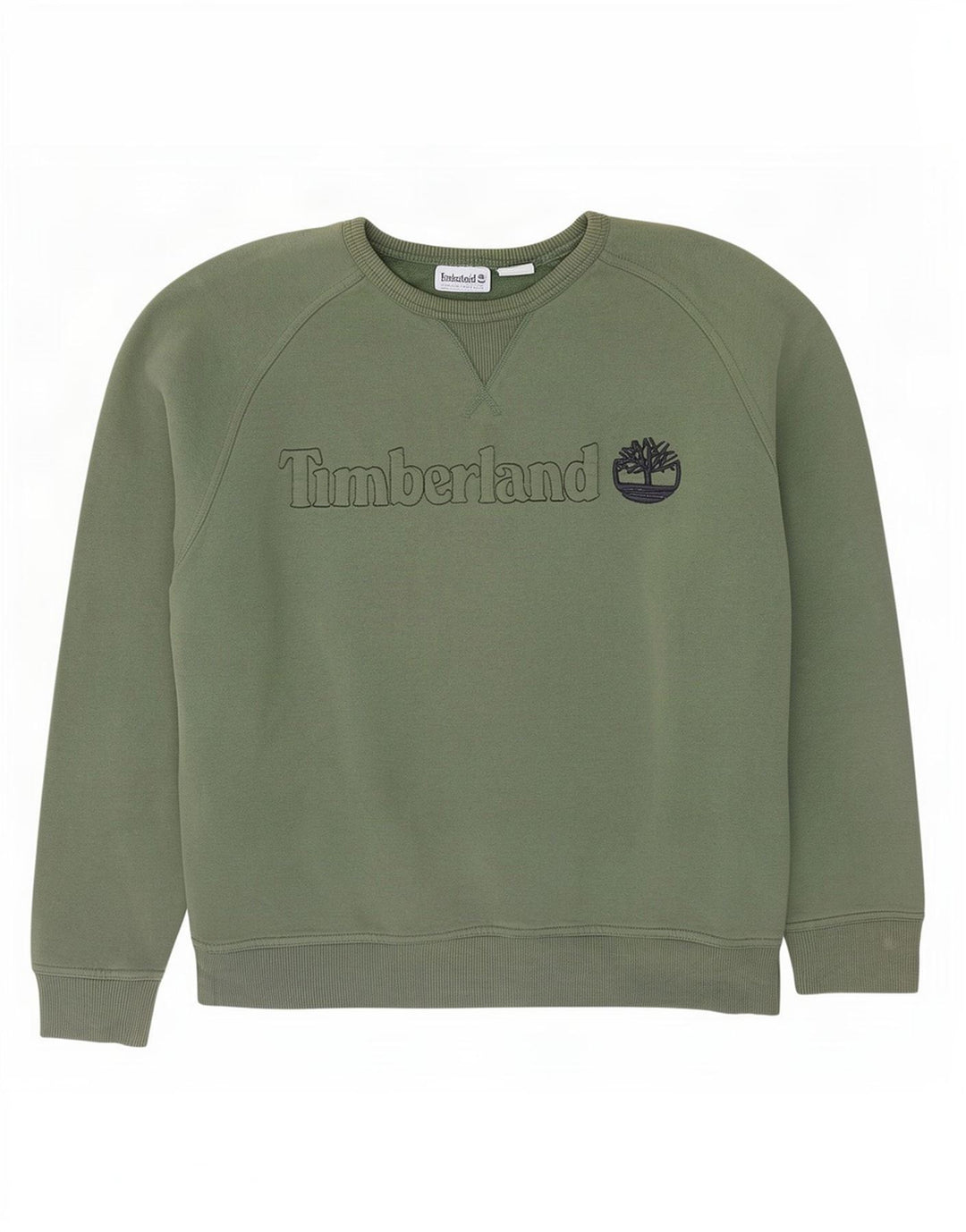 Мужской свитшот с рисунком Timberland, большой зеленый хлопковый джемпер