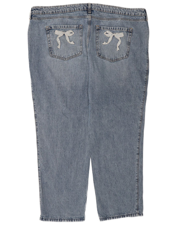 Женские свободные джинсы с низкой талией Hollister, США 20, 3XL, W35, L31, синий хлопок
